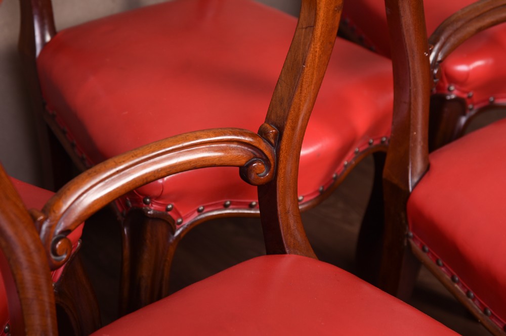 Quality Victorian set of six Mahogany hoop back dining chairs  View VII