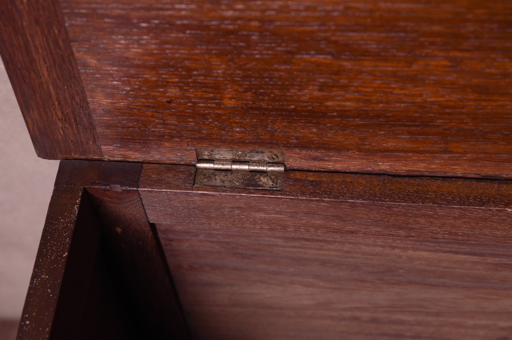 Carved oak Blanket storage box  View XI