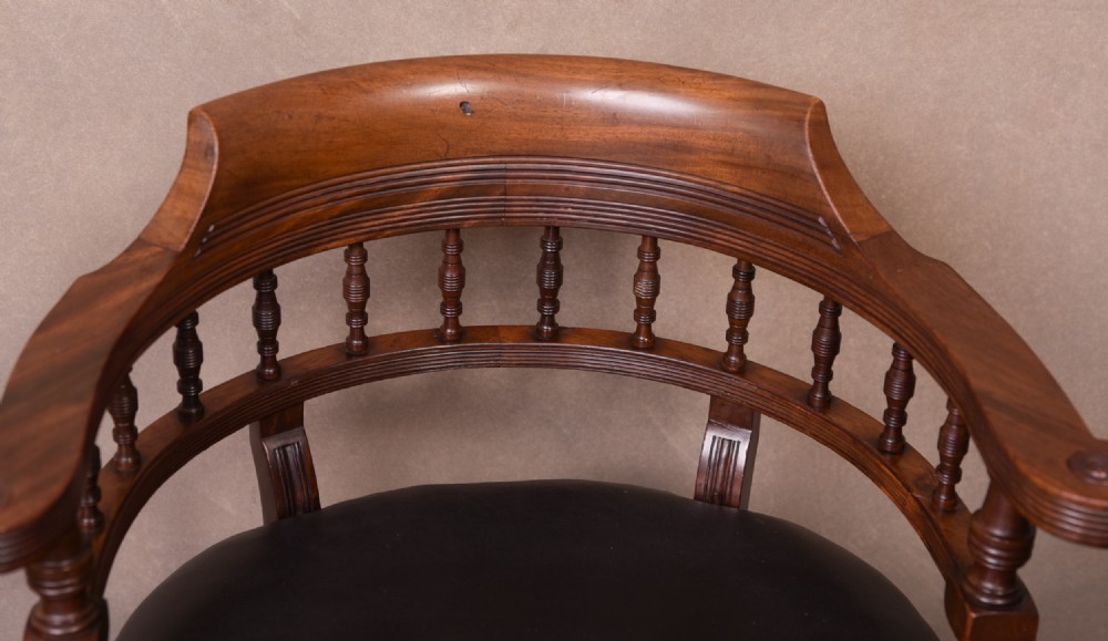 Superb Quality 19th Century Mahogany Desk Chair  View V