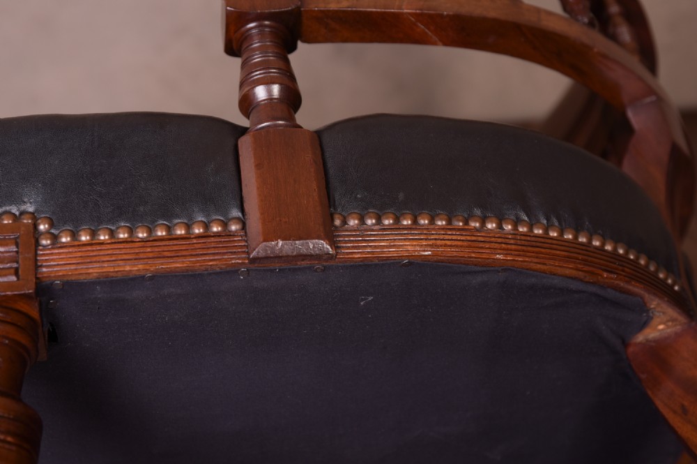Superb Quality 19th Century Mahogany Desk Chair  View XII