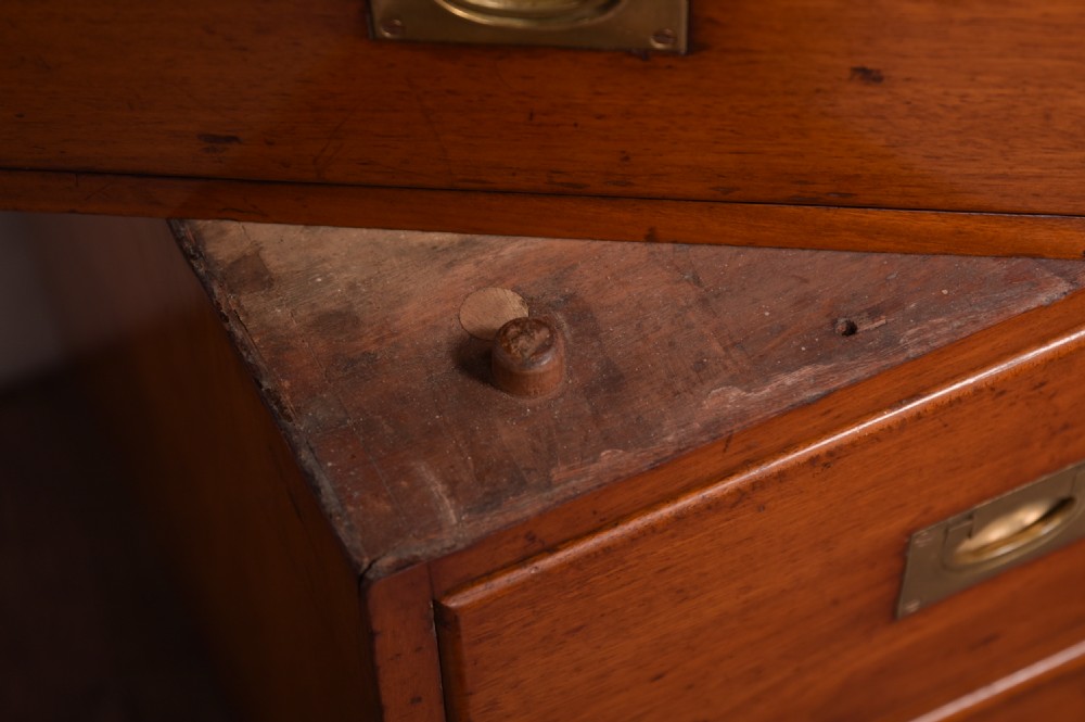 Neat 19th Century 2 part Military Campaign Chest   View II