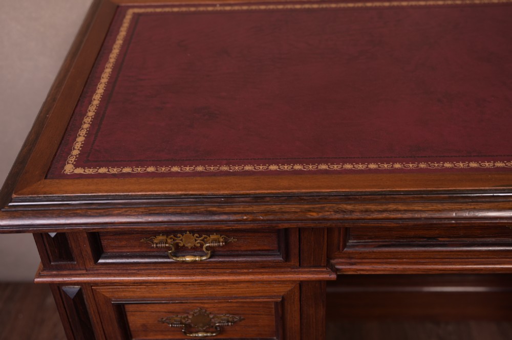 Fabulous Quality Rosewood knee hole writing desk View III