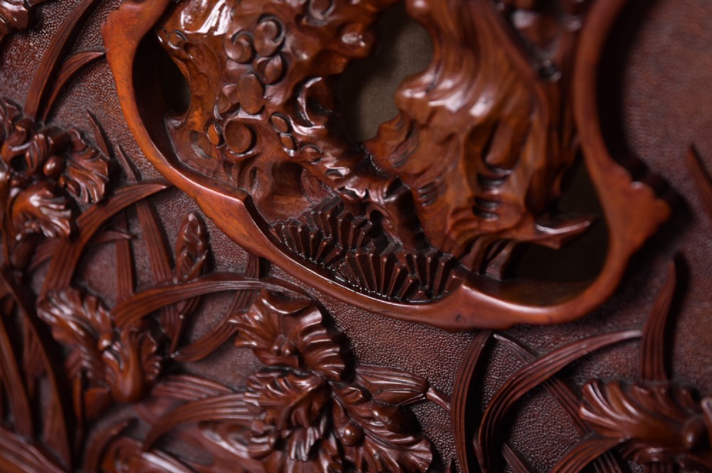 Superb Japanese carved Bench View VIII