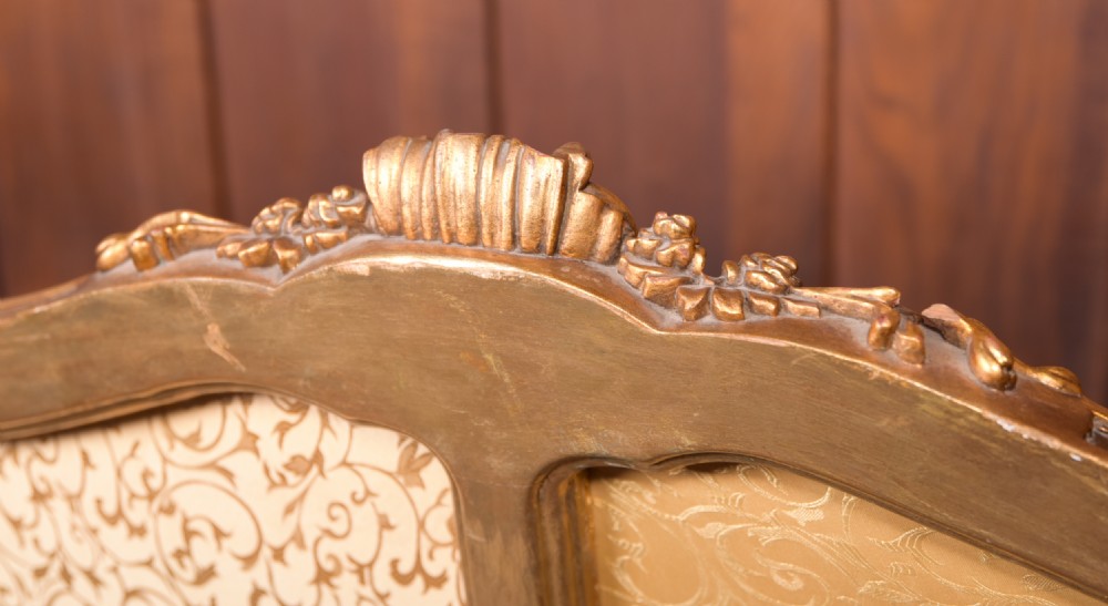 Carved Gilt Wood Parlour Settee  View IX