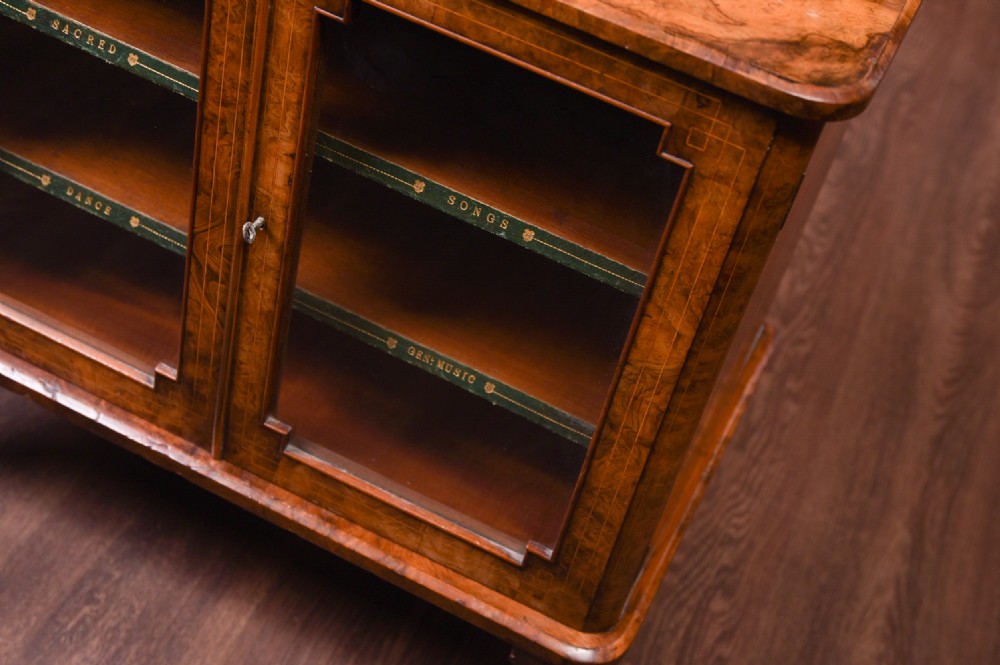 Suberb Victorian Burr Walnut music Cabinet  View IX