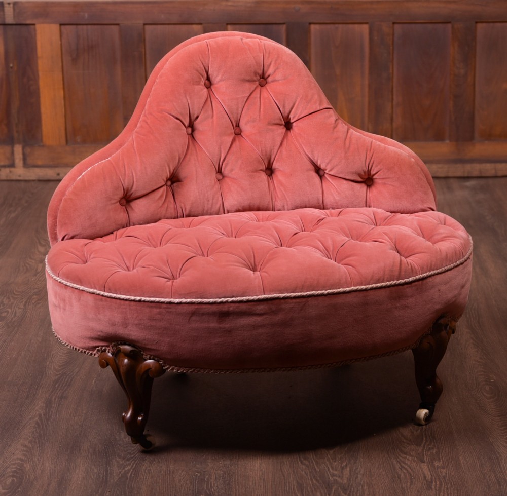 Victorian deep buttoned upholstered Parlour chair 