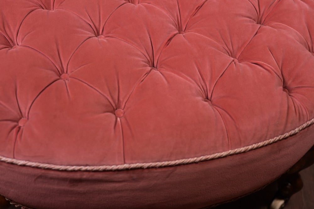 Victorian deep buttoned upholstered Parlour chair  View IV
