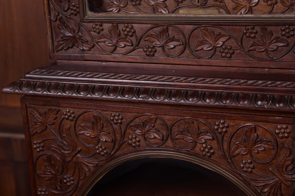 Superb carved colonial wood 2 part Cabinet View VIII