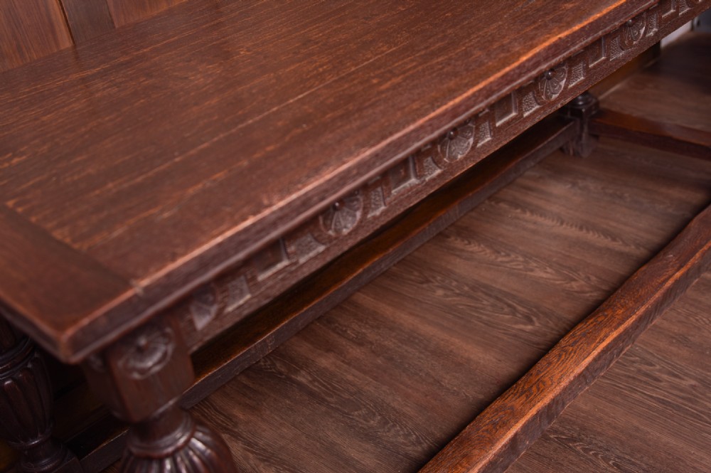 Fabulous 18th Century carved Oak Refectory Table View XI