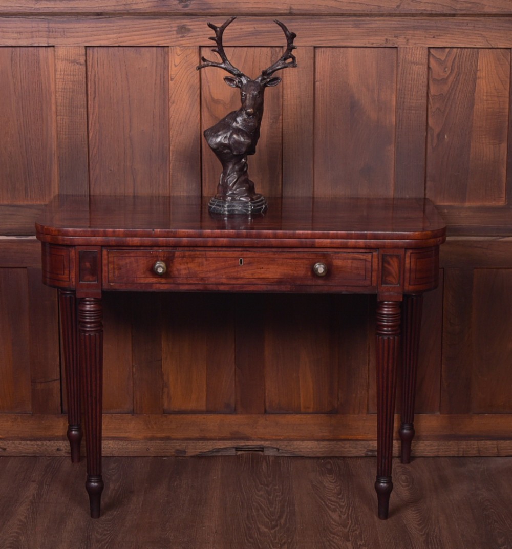 Quality 19th Century Mahogany fold over Tea Table 