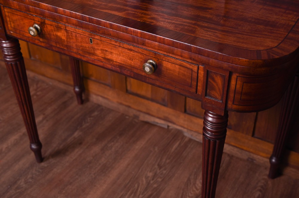 Quality 19th Century Mahogany fold over Tea Table  View II