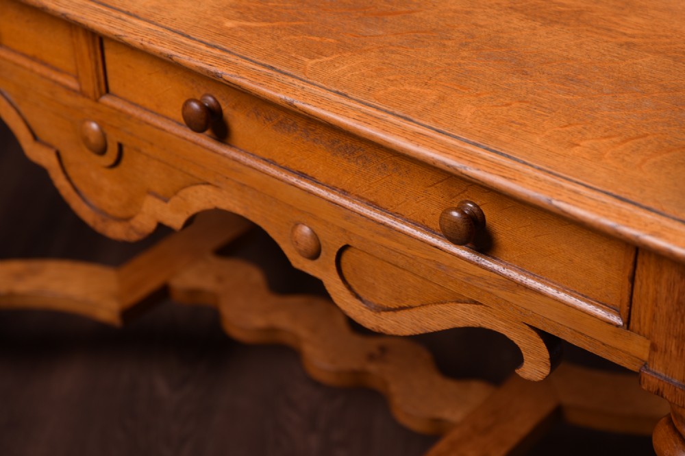 Stunning pair of Victorian Country House Oak Side Tables  View XX