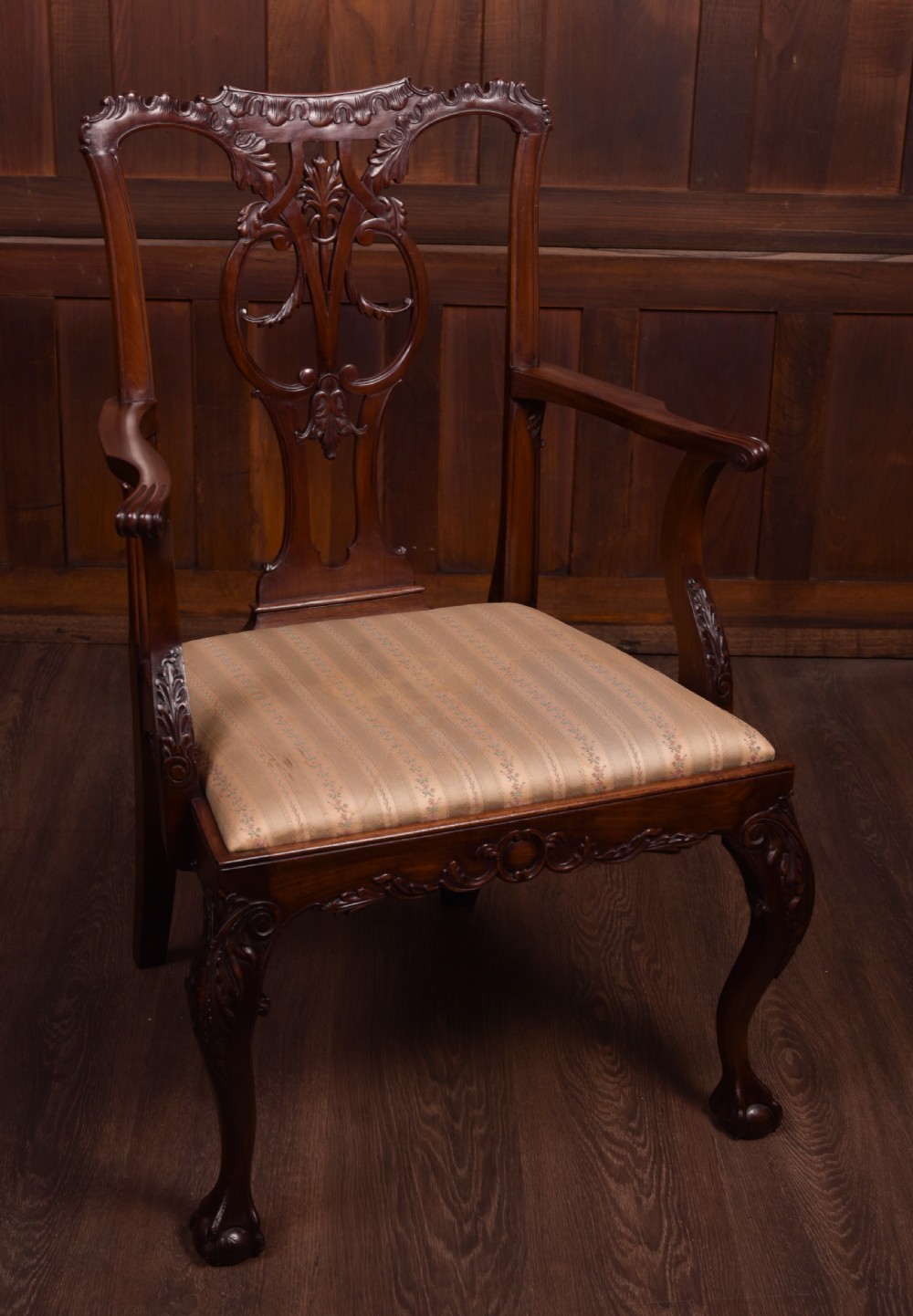 Chippendale Style Mahogany arm chair 