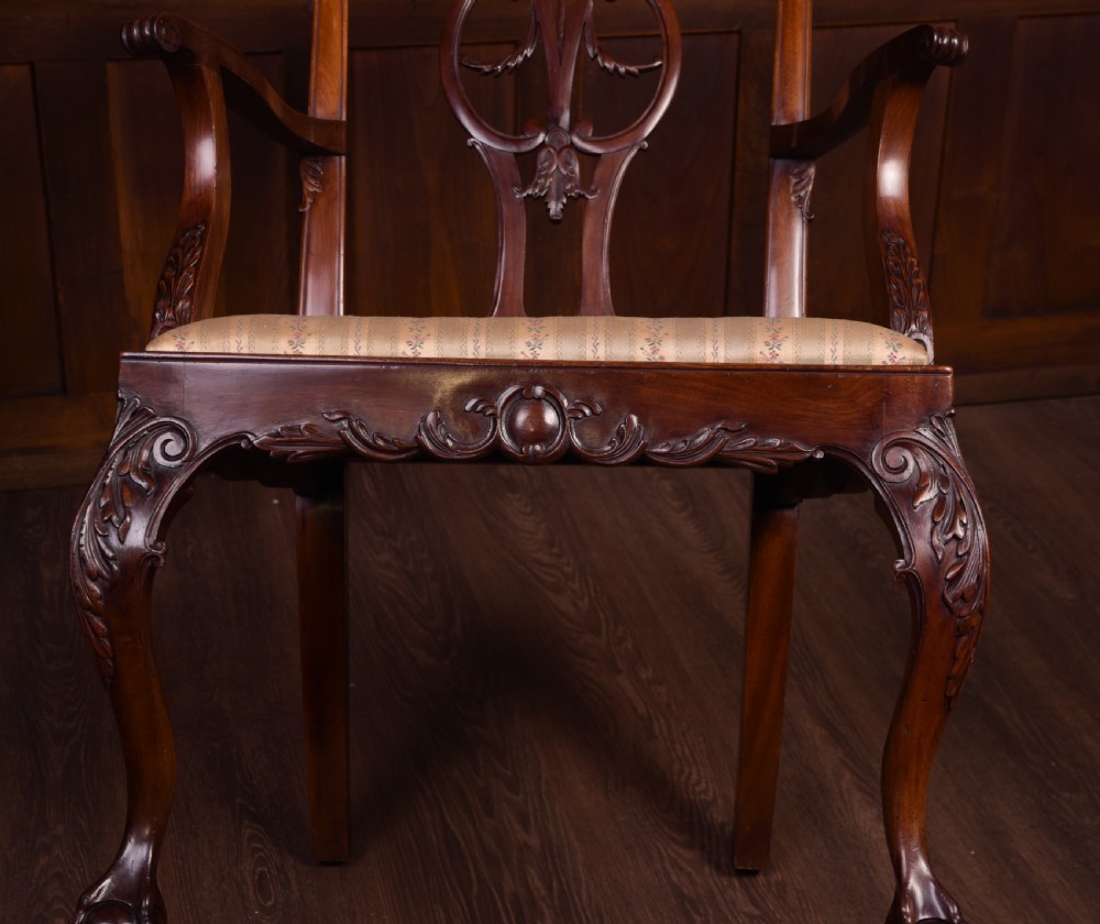 Chippendale Style Mahogany arm chair  View XII