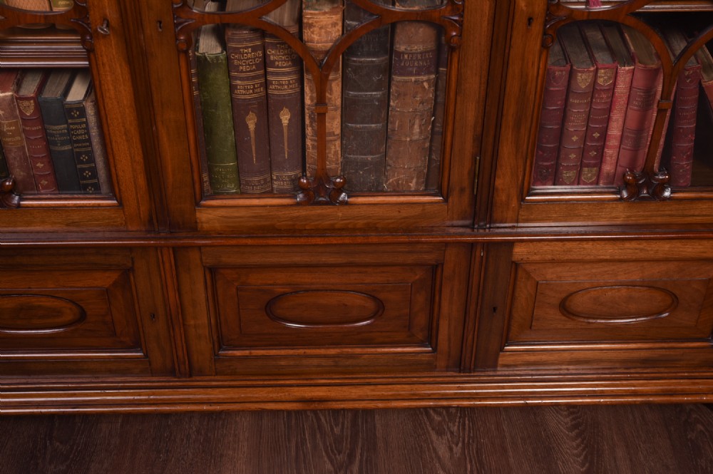Superb Quality Edwardian Walnut Bookcase  View IV