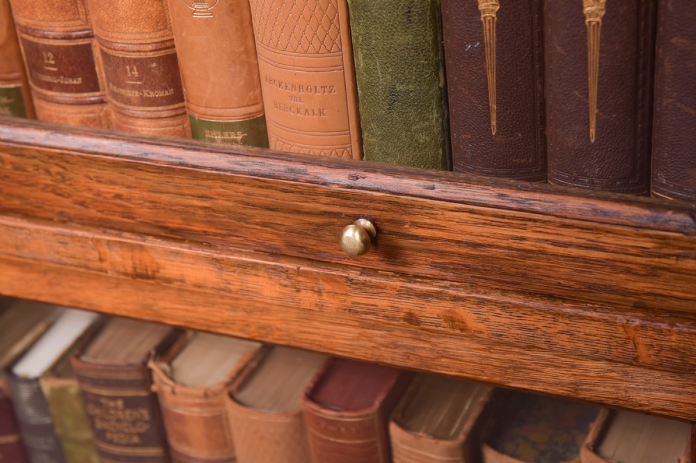 Edwardian Oak Lebus sectional bookcase  View XIX