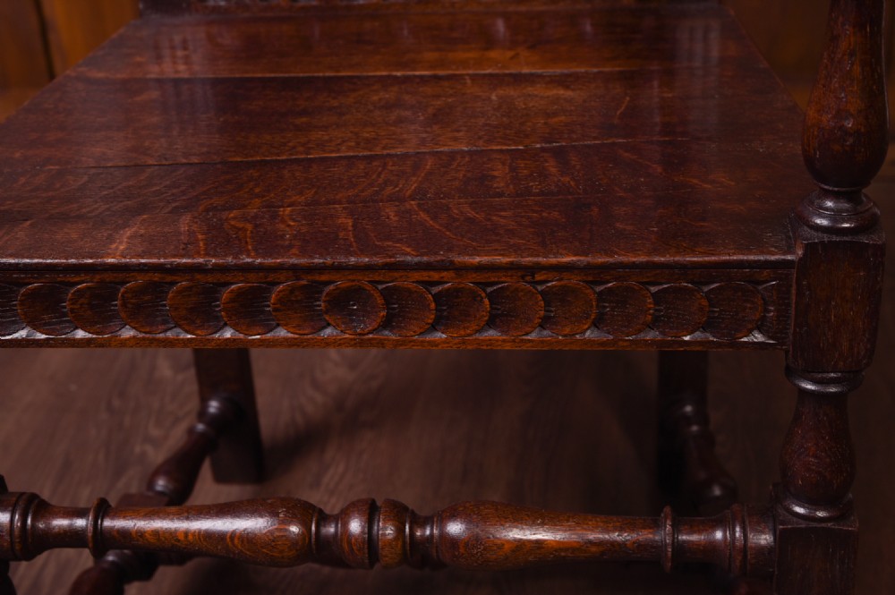 19th Century Carved oak arm chair  View X