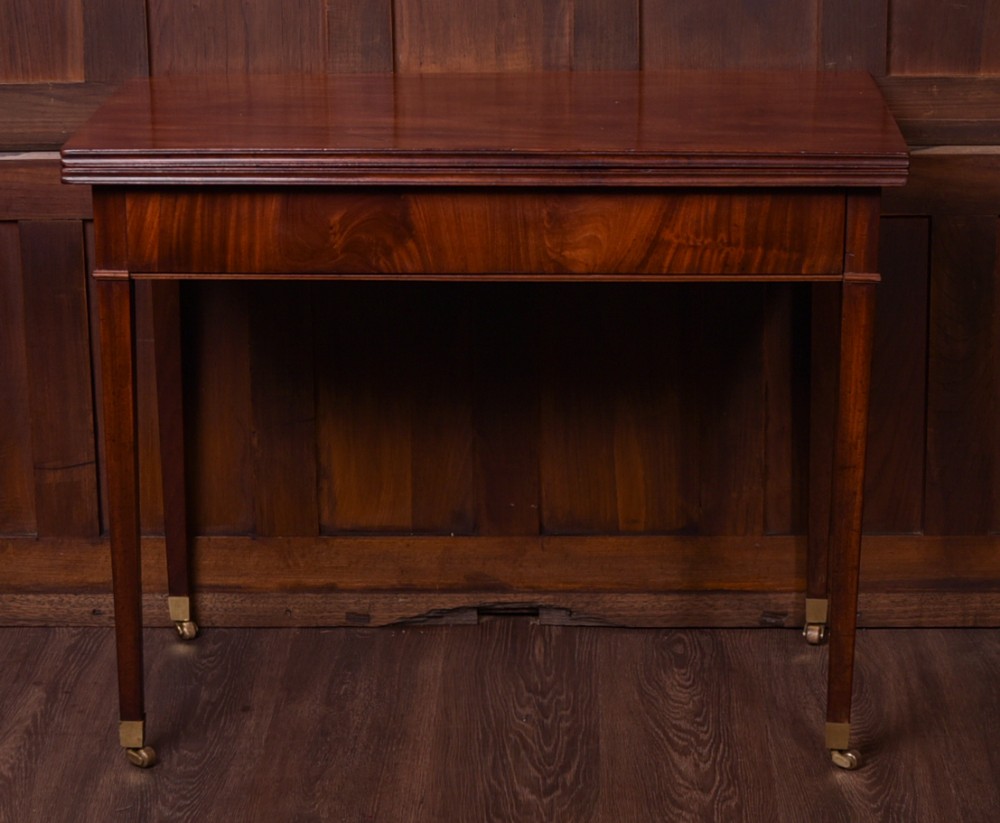 Georgian Mahogany fold over tea table 