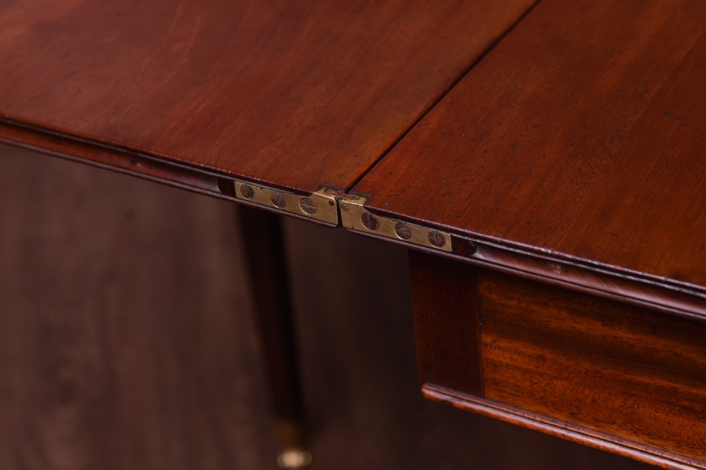Georgian Mahogany fold over tea table  View XI
