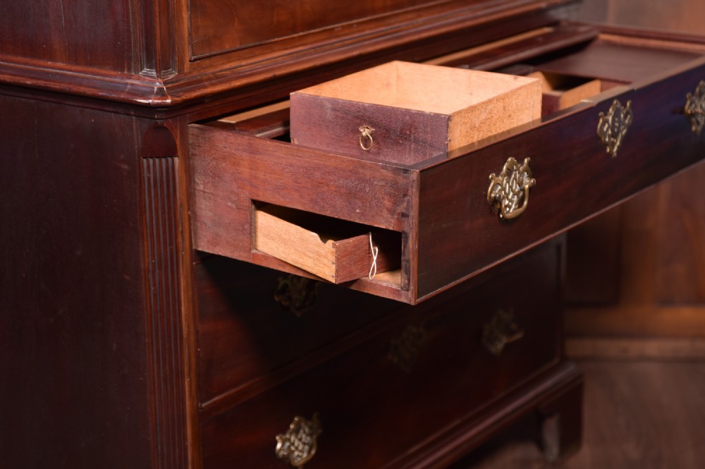 Superb Georgian Mahogany chest on chest with secret compartments  View XXV