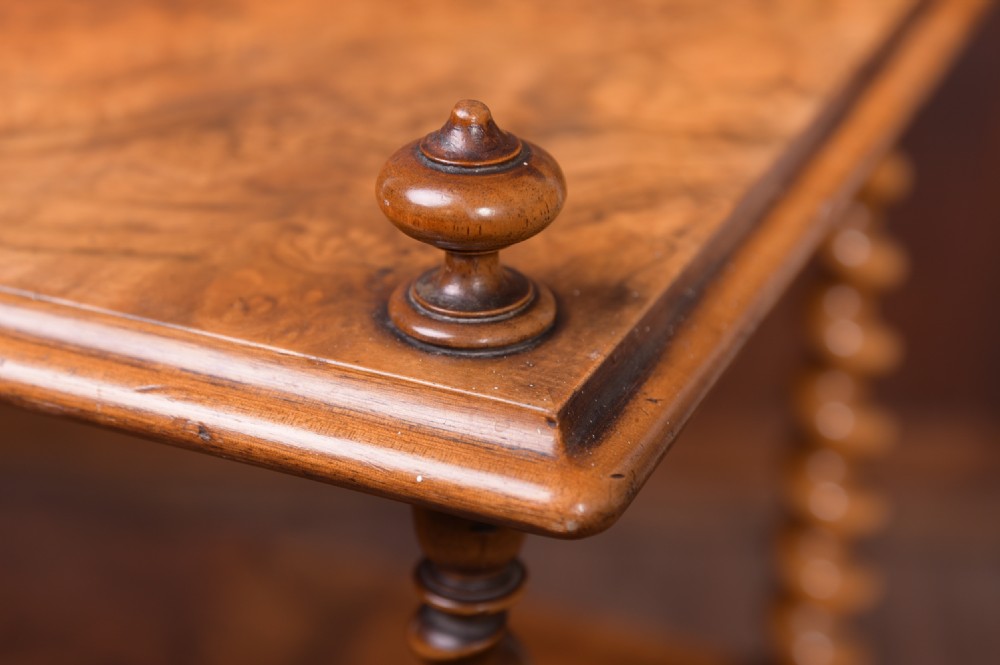 Superb Victorian Scottish Burr Walnut Whatnot  View II