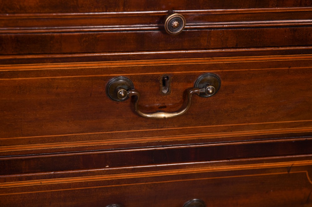 Georgian 2 over 4 inlaid Mahogany Chest Of Drawers  View IV