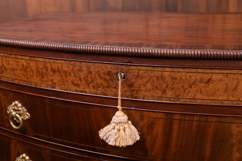 Outstanding Quality Early 19th Century Bow front barrel chest  View VII