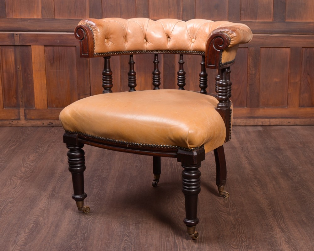 Victorian Mahogany Chesterfield desk chair