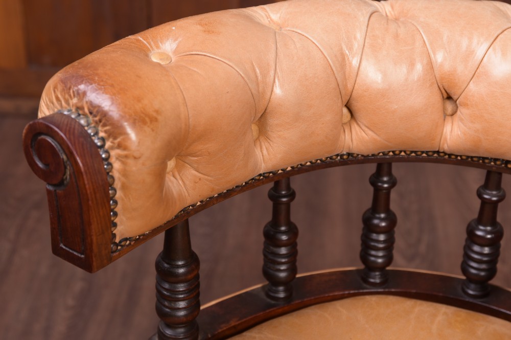 Victorian Mahogany Chesterfield desk chair View II