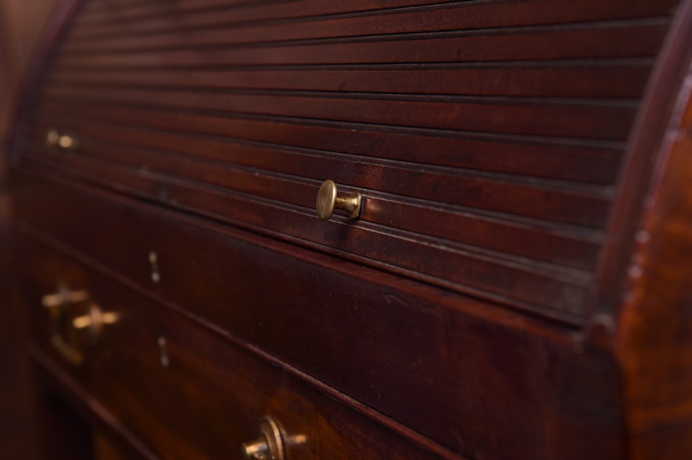 Georgian Mahogany  tambour roll top desk  View XVI