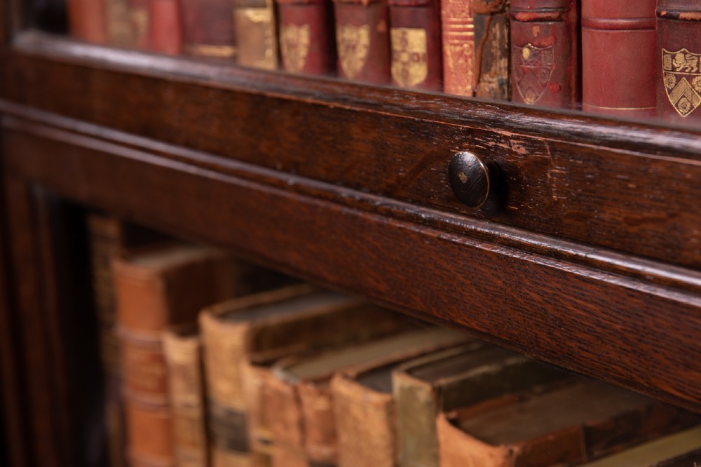 Matched Pair of Oak Barristers stacking bookcases View II