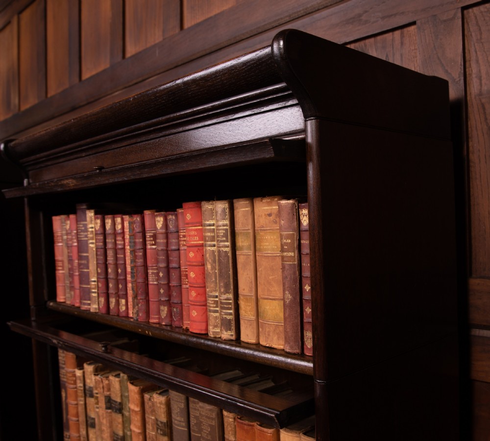 Matched Pair of Oak Barristers stacking bookcases View IX