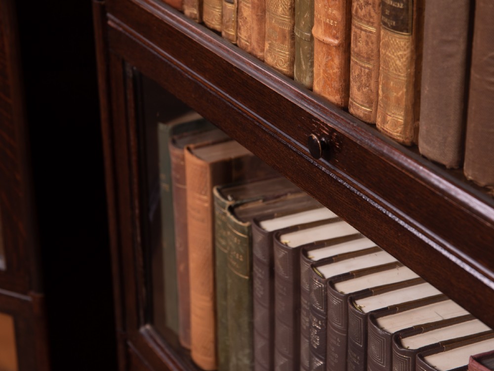 Matched Pair of Oak Barristers stacking bookcases View XIV