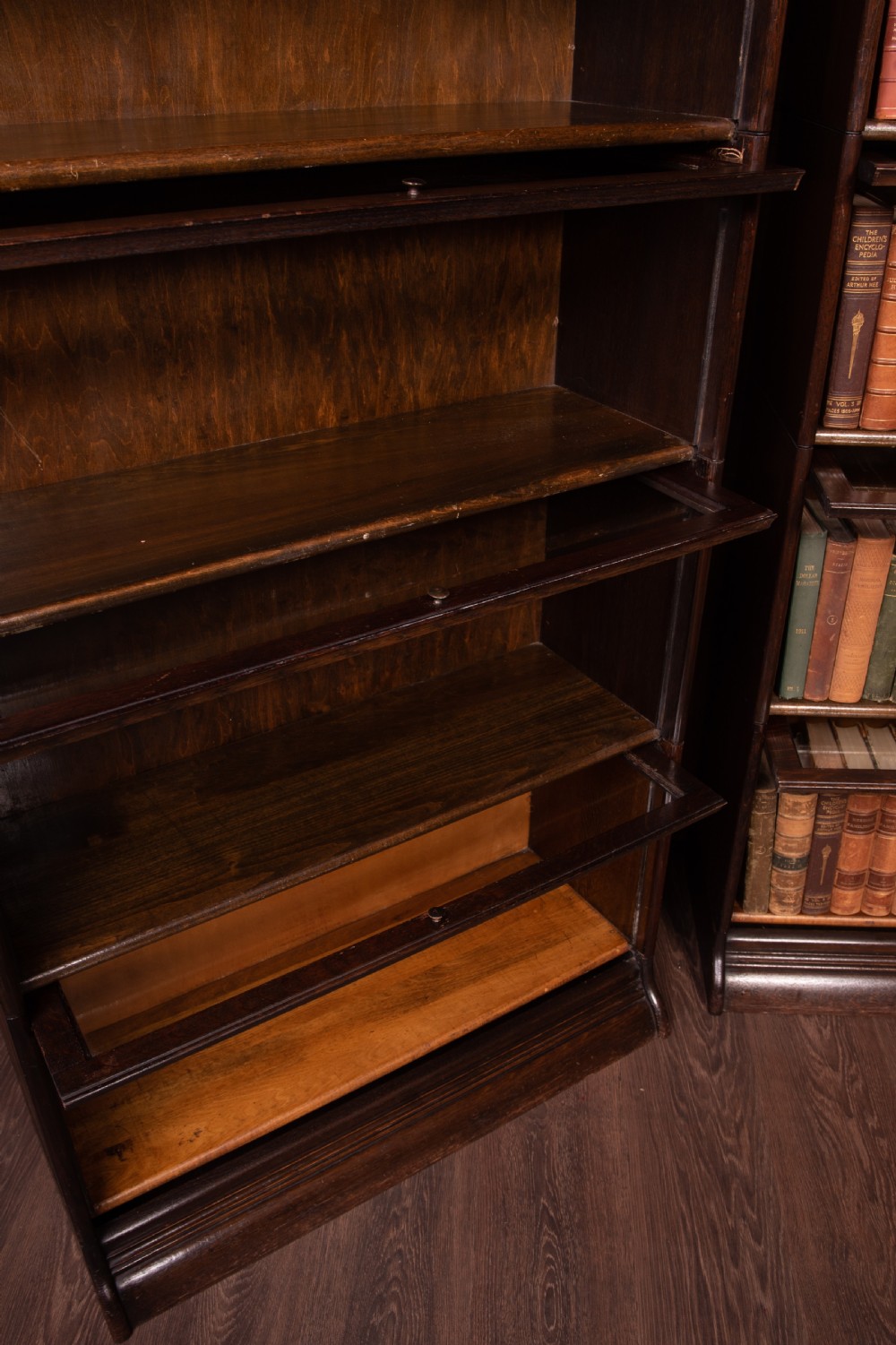 Matched Pair of Oak Barristers stacking bookcases View XV