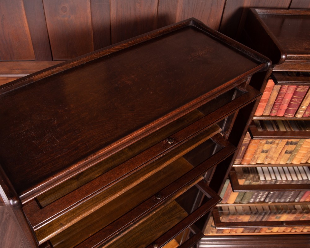 Matched Pair of Oak Barristers stacking bookcases View XVI