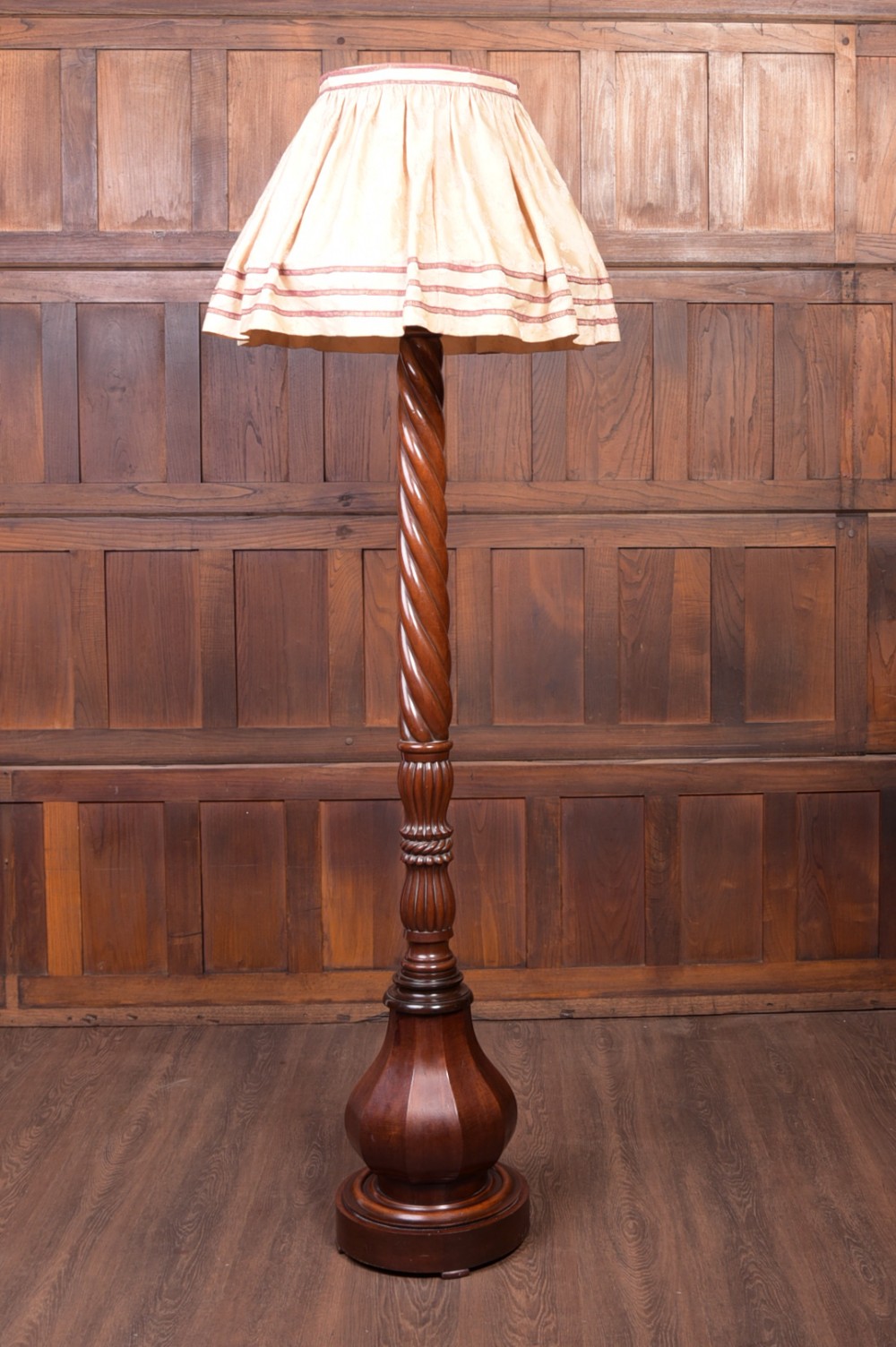 Fantastic Victorian Carved Mahogany Standard Lamp