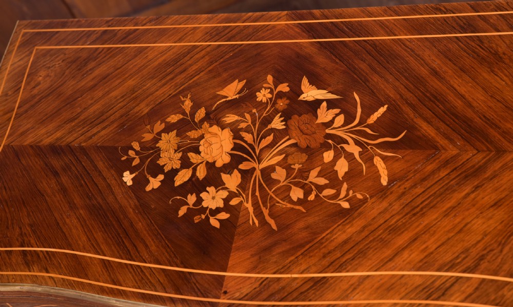 Quality 19th century Marquetry inlaid Rosewood Card Table  View XV