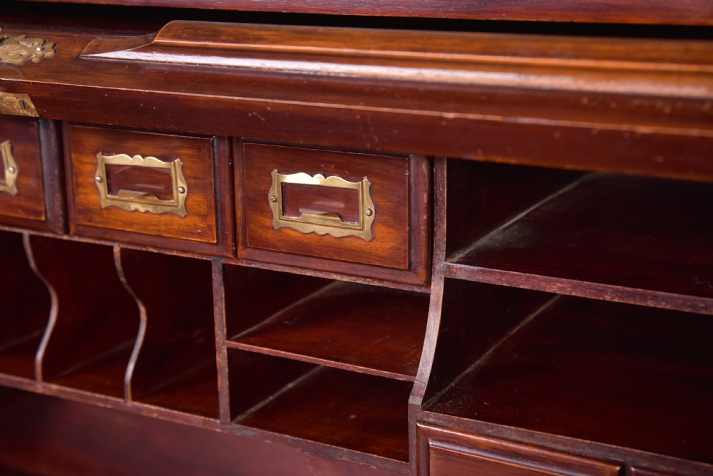 Fabulous red Walnut S type roll top desk  View VII