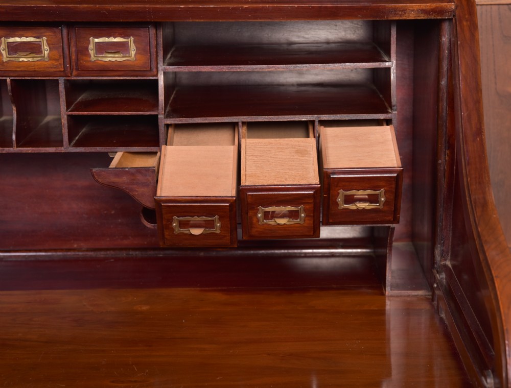 Fabulous red Walnut S type roll top desk  View VIII