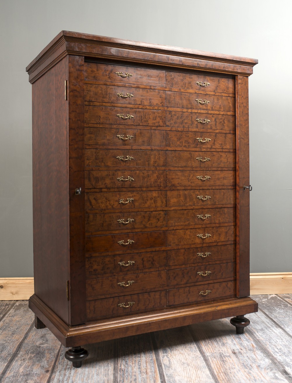 Superb Quality Plum pudding Mahogany Collectors Cabinet 