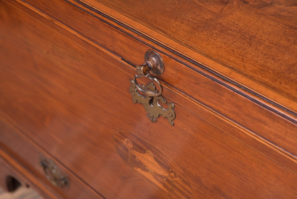 Fantastic Georgian inlaid Mahogany Mule storage chest  View II
