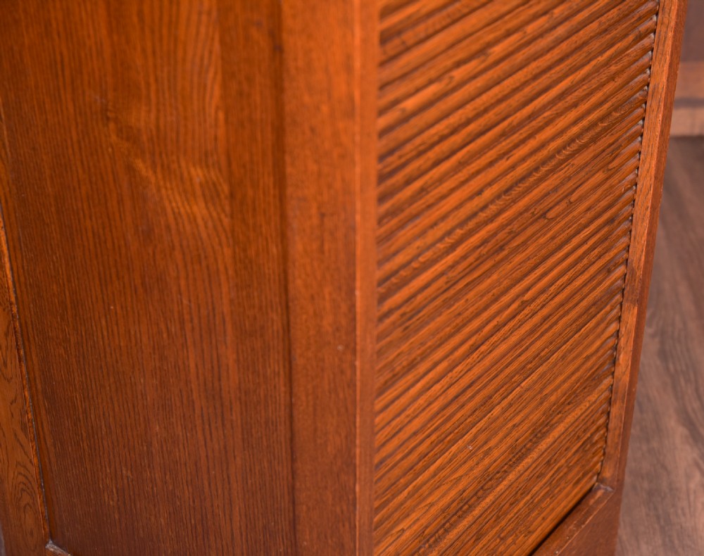 Oak Tambour fronted office filing cabinet  View VII