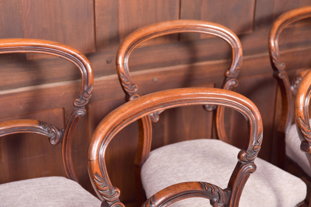 Elegant set of 6 Victorian rosewood chairs View XIV