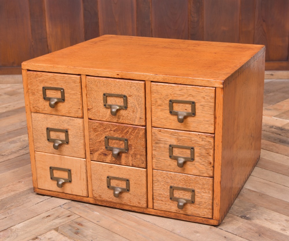 Honey Oak Bank of Drawers 