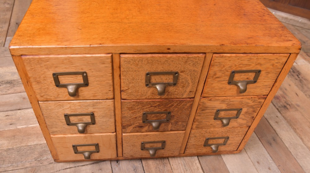 Honey Oak Bank of Drawers  View IX