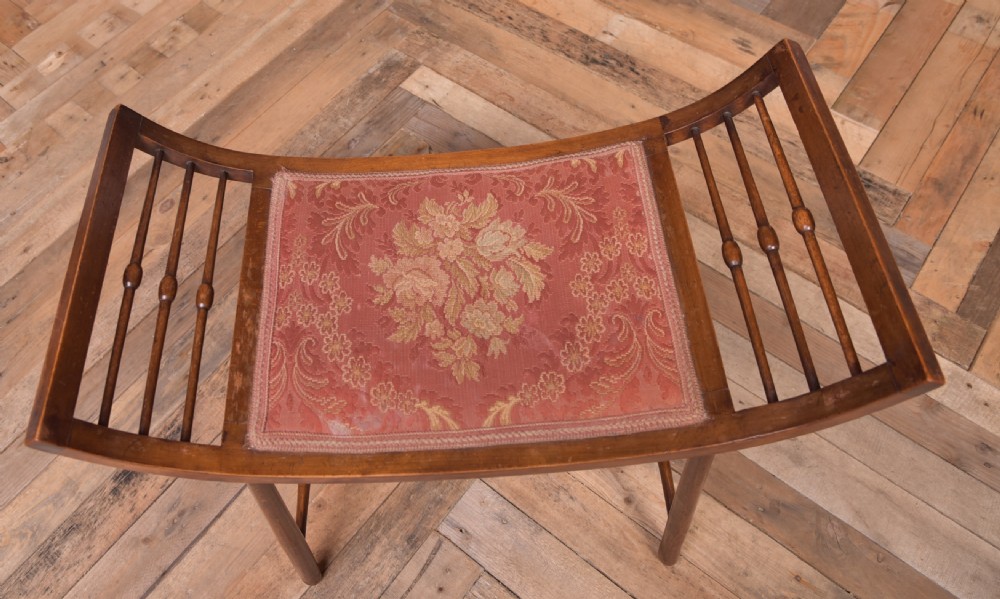 Unusual Shaped Edwardian Window stool View IV