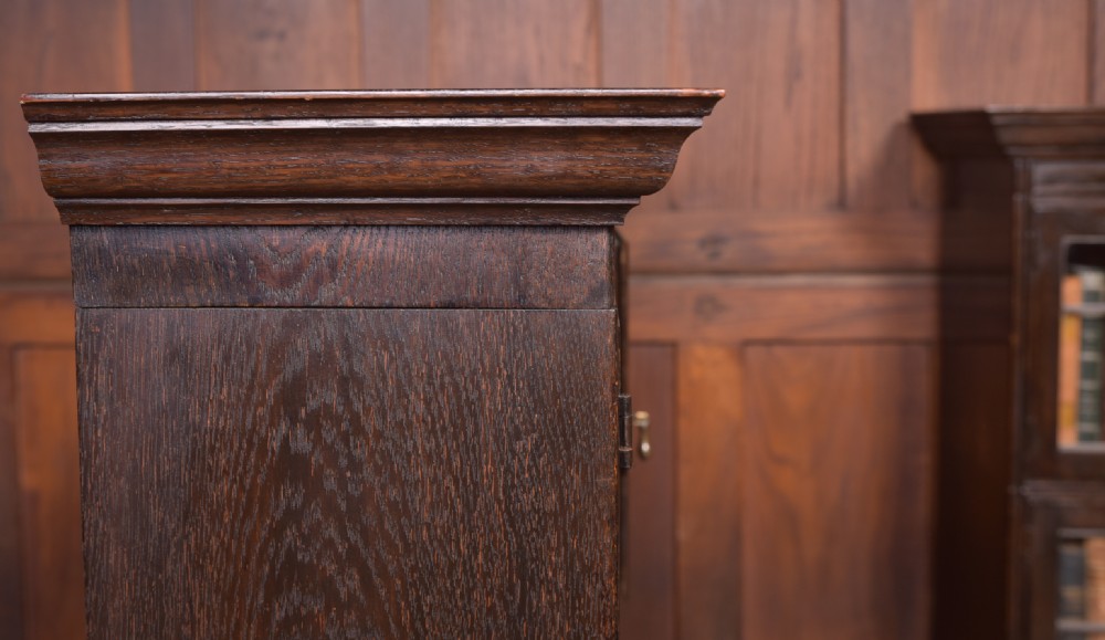 Matching Pair of Edwardian Oak Sectional Bookcases View XIV
