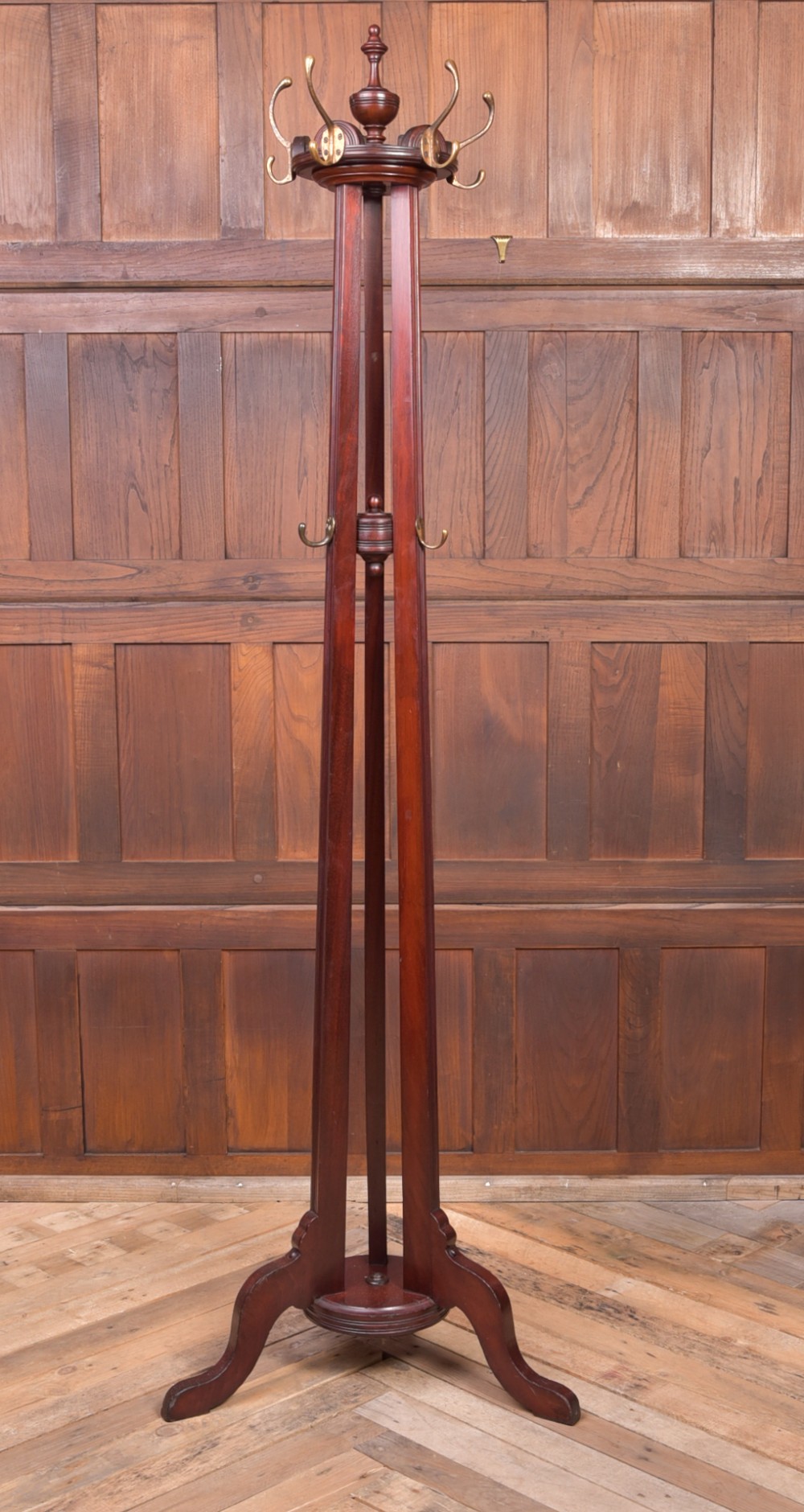 Edwardian Mahogany revolving coat stand