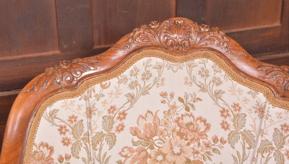 Superb pair of carved Walnut tub chairs View XIII