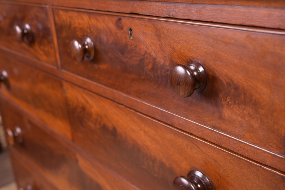Fantastic Large Victorian Mahogany Scottish Chest of Drawers  View III